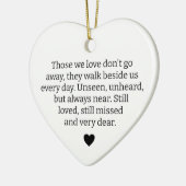 Degenen van wie we houden gaan niet weg Ornament,  Keramisch Ornament (Links)