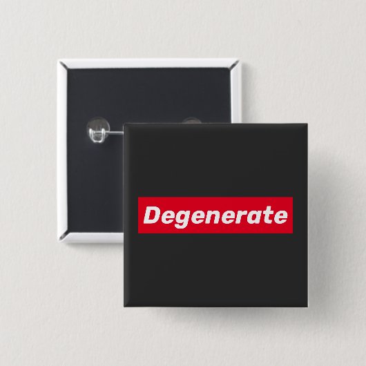 degenereren vierkante button 5,1 cm (Voorkant /achterkant)