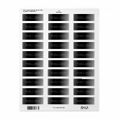 Degrade Grijs Trendy Modern Professioneel Elegant Etiket (Full Sheet)