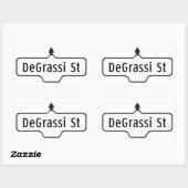 DeGrassi Street, Toronto Street Sign Rechthoekige Sticker (Vel)