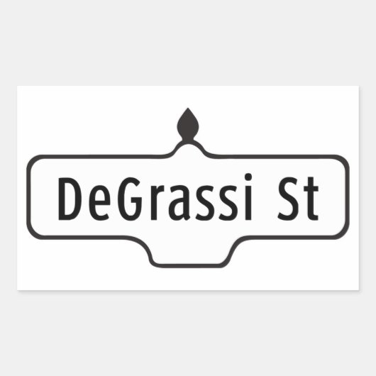 DeGrassi Street, Toronto Street Sign Rechthoekige Sticker (Voorkant)