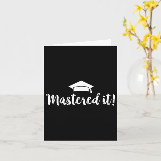 Degree Afstuderen Gift - Mastered It Kaart (Gele Bloem)