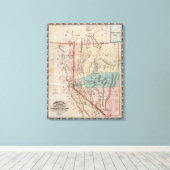 DeGroot's Kaart van Nevada Territory Canvas Afdruk (Insitu (Houten vloer))