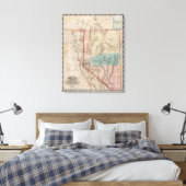DeGroot's Kaart van Nevada Territory Canvas Afdruk (Insitu (Slaapkamer))