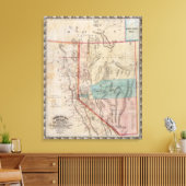 DeGroot's Kaart van Nevada Territory Canvas Afdruk (Insitu (Woonkamer))