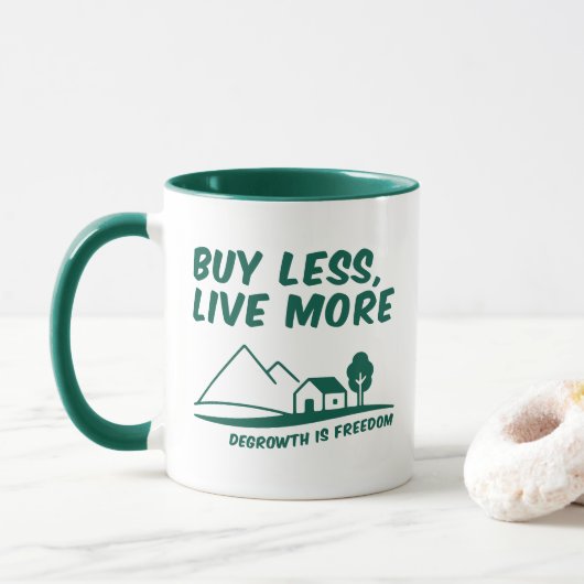 Degrowth Is Freedom: Buy Less, Live More Mok (Met donut)