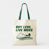 Degrowth Is Freedom: Buy Less, Live More Tote Bag (Achterkant)