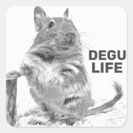 DEGU LIFE VIERKANTE STICKER