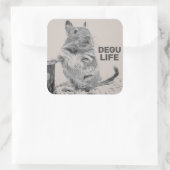 DEGU LIFE VIERKANTE STICKER (Tas)