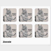 DEGU LIFE VIERKANTE STICKER (Vel)