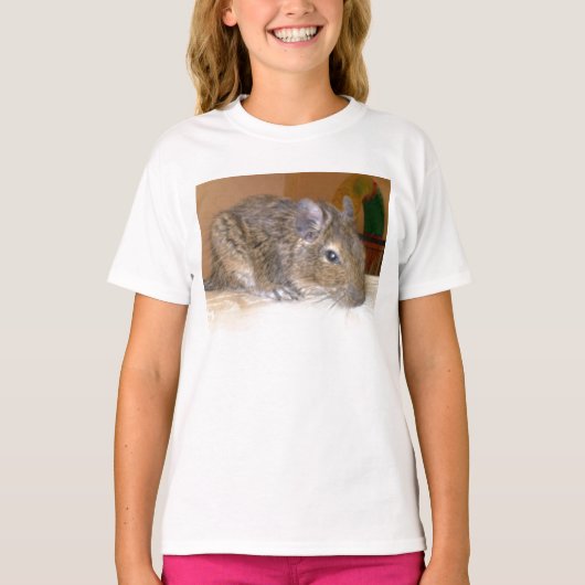 Degu ontspannen schattige meisjes t shirt (Voorkant)