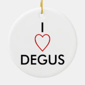 Degu Relaxing Ik hou van Degus Ornament (Achterkant)