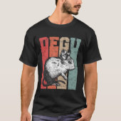Degu  Retro Rodent Gift T-shirt (Voorkant)