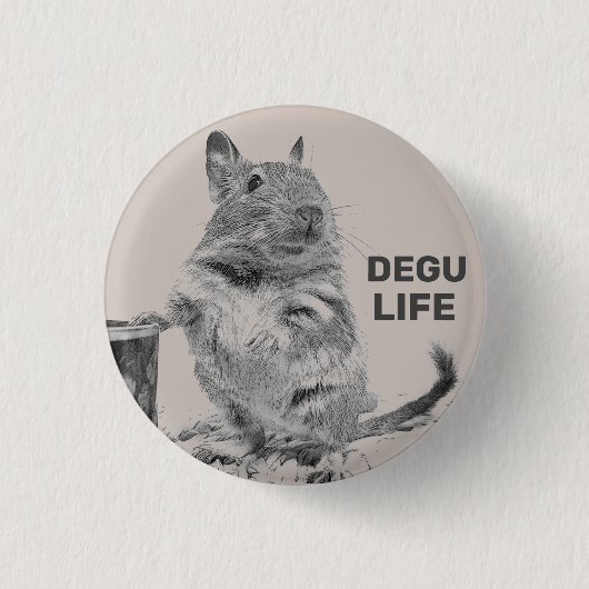 ⊿ DEGU. ⊿ RONDE BUTTON 3,2 CM (Voorkant)