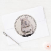 ♛ DEGU ♛ RONDE STICKER (Envelop)