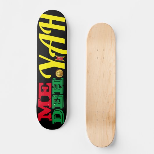 DEH YAH JMT REGGAE 7 3/4-inch skateboard deck (Voorkant)
