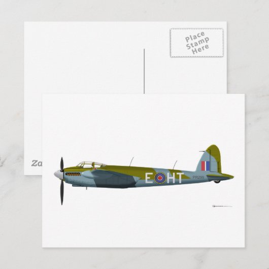 DeHavilland DH-98 Mosquito Briefkaart (Voorkant / Achterkant)