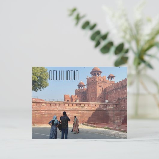 Dehli Indiaas fort Briefkaart (Staand voorkant)