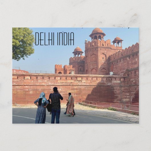 Dehli Indiaas fort Briefkaart (Voorkant)