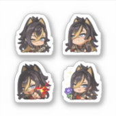 Dehya Genshin Impact 4 stickersheet Sticker (Voorkant)