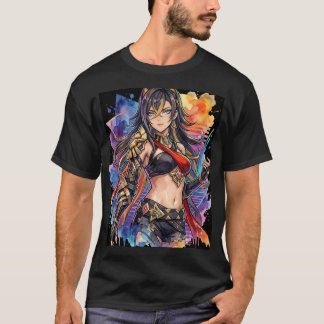 Dehya Genshin Impact Bruine Huid Leeuwin Vaporwave T-shirt