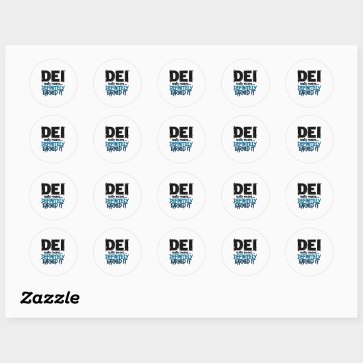 Dei Definitely Earned It Motivational  Ronde Sticker (Vel)