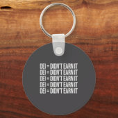 Dei Didn't Earn It Funny Quote , Small, Black  Sleutelhanger (Voorkant)