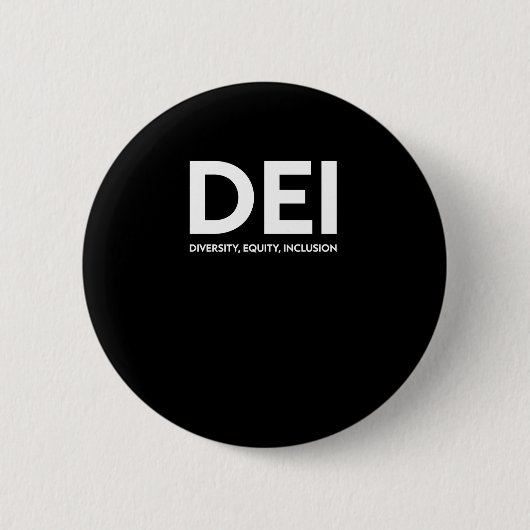 DEI Diversity Equity Inclusion-Sticker Ronde Button 5,7 Cm (Voorkant)