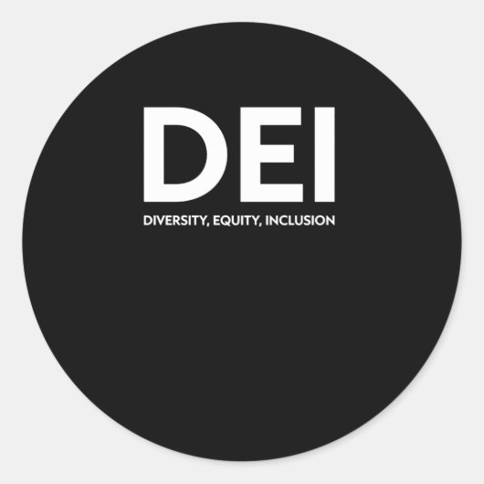 DEI Diversity Equity Inclusion-Sticker Ronde Sticker (Voorkant)