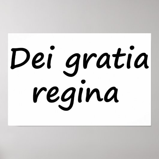 Dei gratia regina poster (Voorkant)
