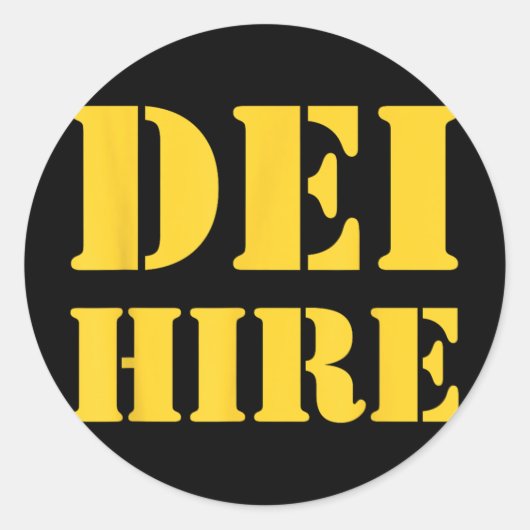 Dei Hire, Diversiteit, Equity, Inclusion, Anti Ronde Sticker (Voorkant)