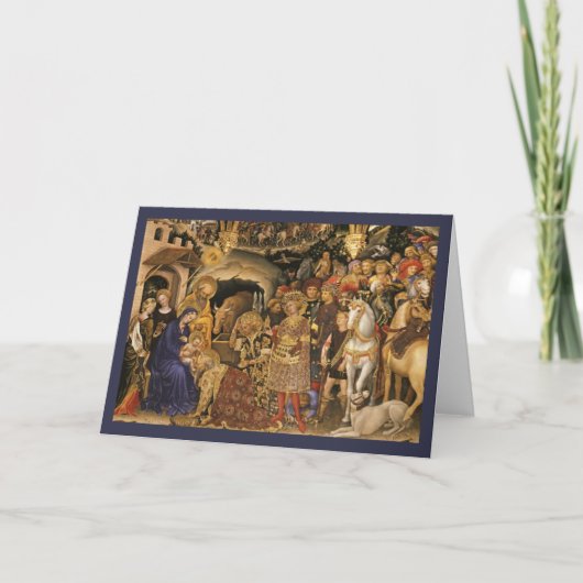 Dei Magi van Adorazione Feestdagen Kaart (Voorkant)