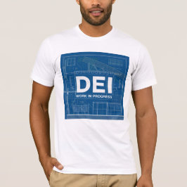 DEI Work Blauwdruk Technische tekening T-shirt