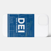 DEI Work Blueprint Technische tekening iPhone case (Achterkant (horizontaal))