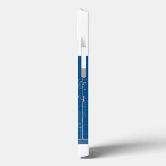 DEI Work Blueprint Technische tekening iPhone case (Achterkant / Links)