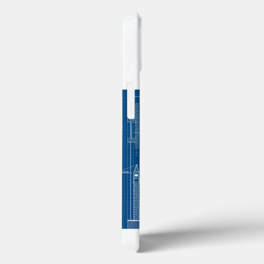 DEI Work Blueprint Technische tekening iPhone case (Achterkant / Rechts)