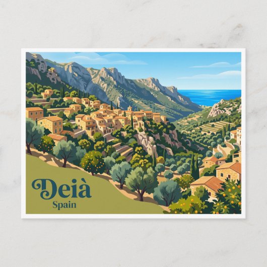 Deià Spanje Briefkaart (Voorkant)