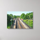 Deighton Railway Station, Huddersfield Canvas Afdruk (Voorkant)