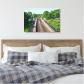 Deighton Railway Station, Huddersfield Canvas Afdruk (Insitu (Slaapkamer))