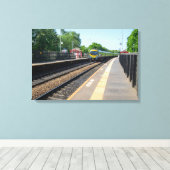 Deighton Railway Station, Huddersfield Canvas Afdruk (Insitu (Houten vloer))