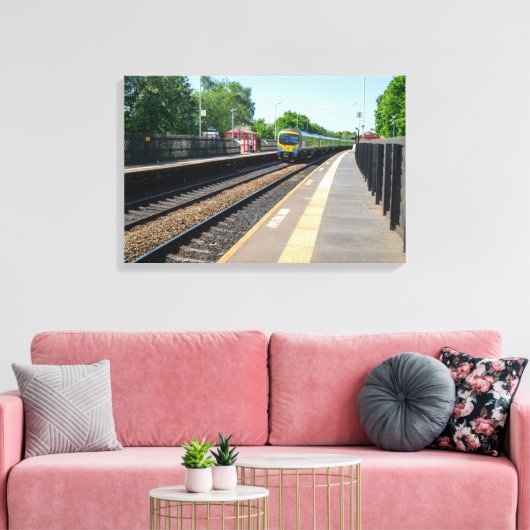 Deighton Railway Station, Huddersfield Canvas Afdruk (Insitu (Woonkamer))