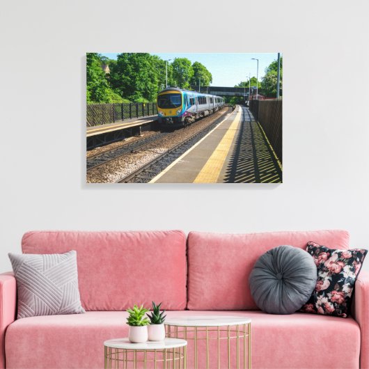 Deighton Railway Station, Huddersfield Canvas Afdruk (Insitu (Woonkamer))