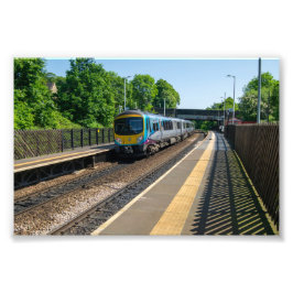 Deighton Railway Station, Huddersfield Foto Afdruk