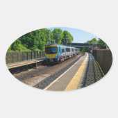 Deighton Railway Station, Huddersfield Ovale Sticker (Voorkant)