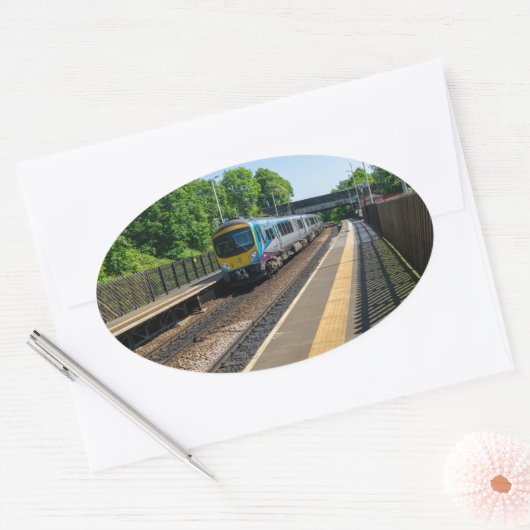 Deighton Railway Station, Huddersfield Ovale Sticker (Envelop)