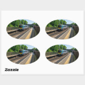 Deighton Railway Station, Huddersfield Ovale Sticker (Vel)