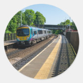 Deighton Railway Station, Huddersfield Ronde Sticker (Voorkant)