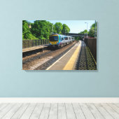 Deighton (Yorkshire) railway station, Huddersfield Canvas Afdruk (Insitu (Houten vloer))