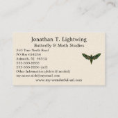 Deilephila Nerii - Oleander Hawk-Moth Business Car Visitekaartje (Achterkant)