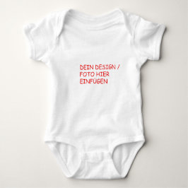 DEIN DESIGN/TEXT/FOTO Baby Strampler Babybodies Romper